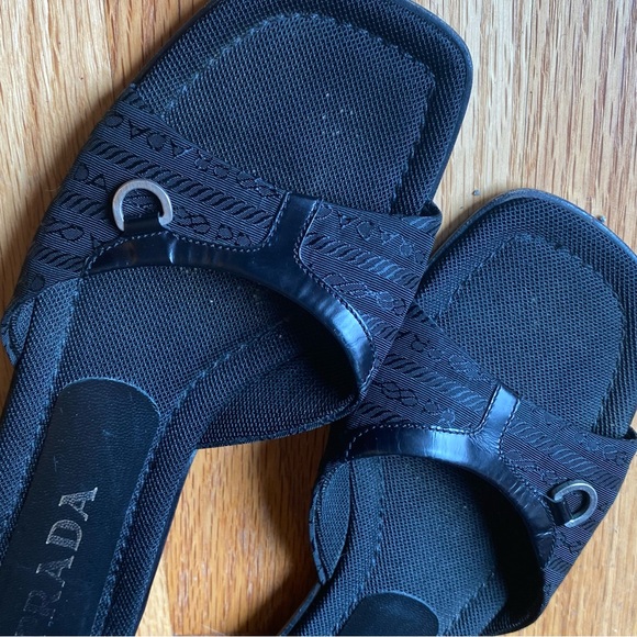 Prada vintage 90’s monogram slip on sandals size 38 - Picture 4 of 5
